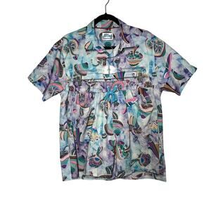 FRESH PRINTS OF BEL AIR Mens L Shirt Shorts Set Multicolor Abstract Stretch